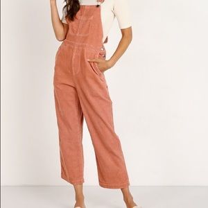 LACAUSA Pink Marcel Corduroy Overalls S